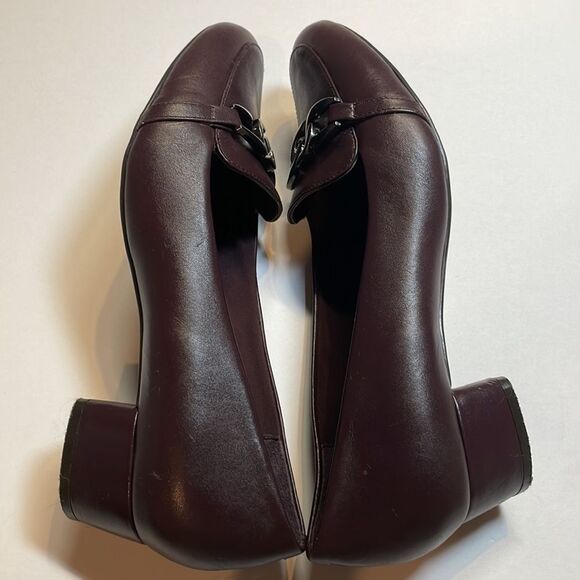 Easy spirit, women’s leather slip on block heel shoes size 7 Esumandra - Picture 10 of 13